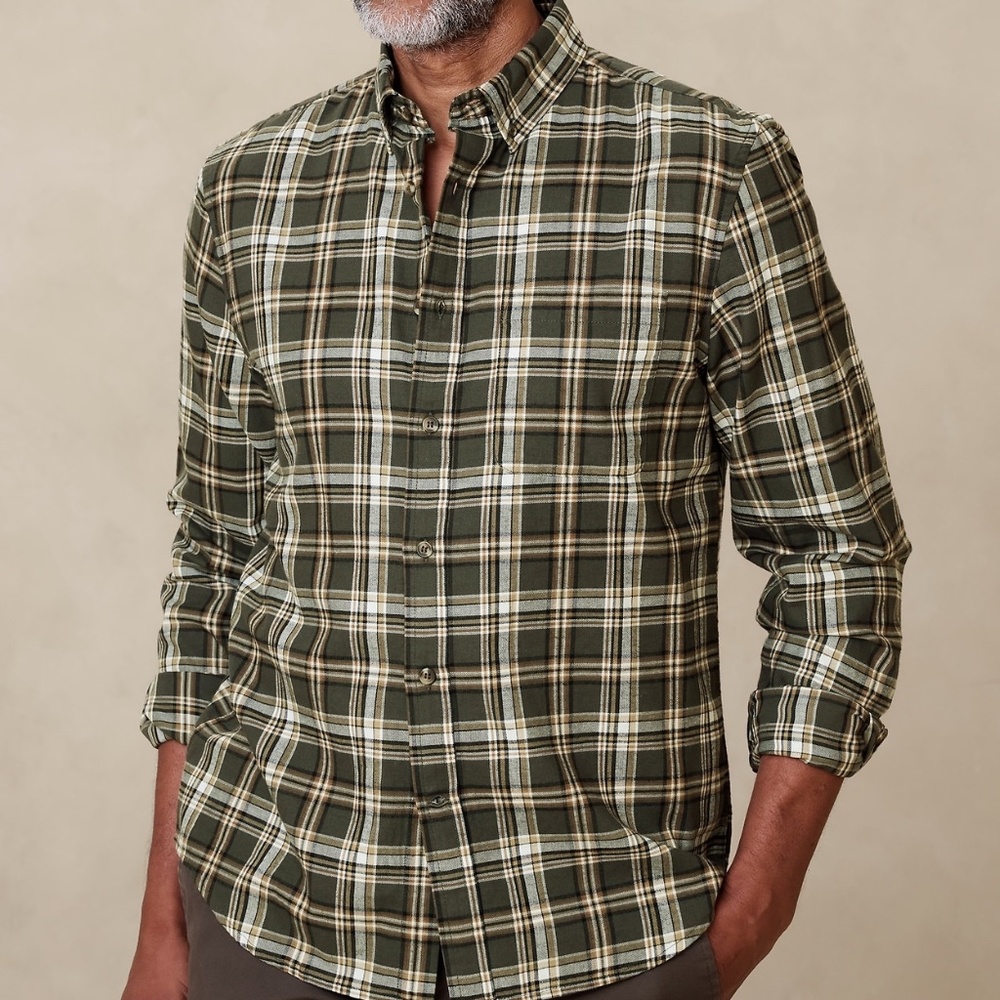 BANANA REPUBLIC Slim Lightweight Flannel Shirt